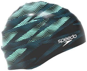 Шапка для плавання Speedo SLOGAN PRT CAP AU/AF/AM чорний, зелений Уні One Size 00000036672