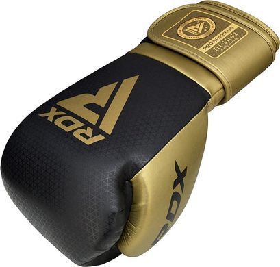 Боксерські рукавиці RDX BOXING GLOVES MARK PRO SPARRING TRI LIRA 2 чорний, золотий  BGM-PSTL2G