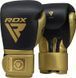 Боксерські рукавиці RDX BOXING GLOVES MARK PRO SPARRING TRI LIRA 2 чорний, золотий 14 унцій BGM-PSTL2G фото 1