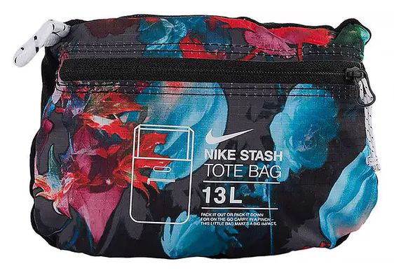 Сумка на плечо Nike NK STASH TOTE - AOP чорний, червоний, синій Уні 43 x 36 x 15 см 00000025861
