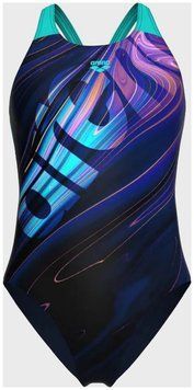 Купальник закритий для жінок Arena FLOW SWIMSUIT V BACK LB темно-синій Жін 38 008935-790