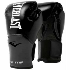 Боксерські рукавиці Everlast ELITE TRAINING GLOVES чорний, сірий Уні 16 унцій 00000024577