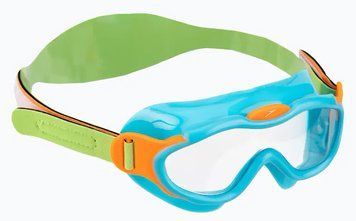 Окуляри-маска для плавання Speedo SEA SQUAD MASK JU бірюзовий, помаранчевий, салатовий Діт OSFM 8-0876314645