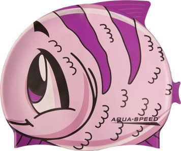 Шапка для плавання Aqua Speed ZOO FISH 5528 рожева рибка Діт OSFM 115-fish