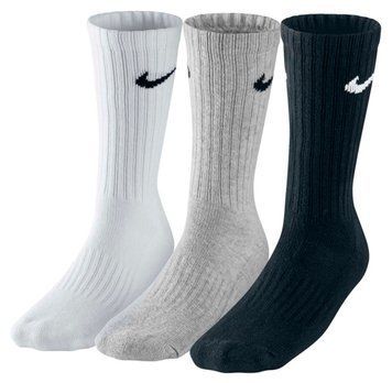 Шкарпетки Nike U NK V CUSH CREW - 3PR VALUE чорний, сірий, білий Уні  SX4508-965