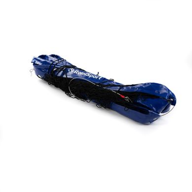Професійна волейбольна сітка RomiSport "Пляжна 3 мм. (PP)" black/blue RS1040PP