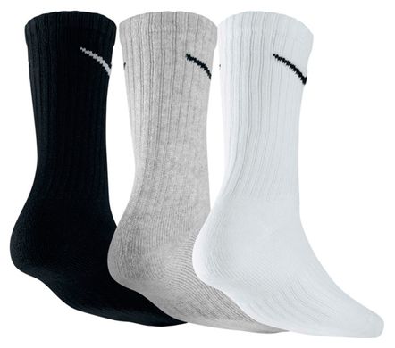 Шкарпетки Nike U NK V CUSH CREW - 3PR VALUE чорний, сірий, білий Уні 46-50 00000011446