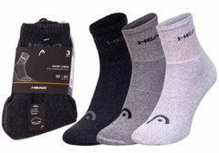 Шкарпетки Head SHORT CREW 3P UNISEX сірий, білий, чорний Уні 35-38 00000020787