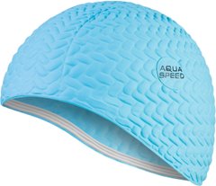 Шапка для плавания Aqua Speed BOMBASTIC TIC-TAC 5715 светло-голубой Жен OSFM 00000015624