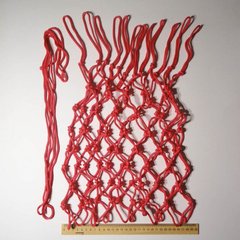 Баскетбольна сітка, шнур діаметром 4,5 мм. (стандартна) червона 10124