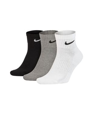 Шкарпетки Nike U NK EVERYDAY CUSH ANKLE 3PR чорний, білий, сірий Уні 38-42 00000014701