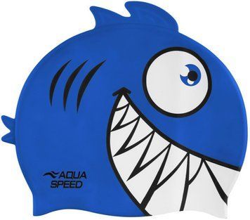 Шапка для плавання Aqua Speed ZOO Pirana 9696 піранья, синій Діт OSFM 246-01