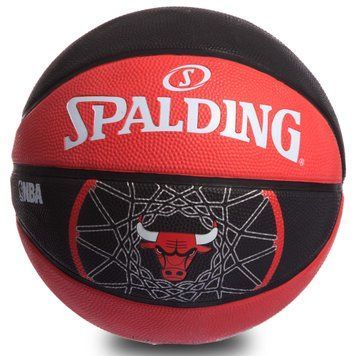 Мяч баскетбольный резиновый SPALDING 83173Z NBA TEAM BULL OUTDOOR №7 83173Z