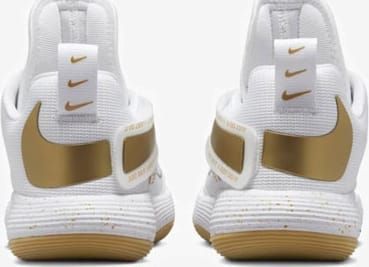 Обувь для волейбола Nike React Hyperset SE белая, золотистая 45.5 (11.5US) 29.5 см DJ4473-170