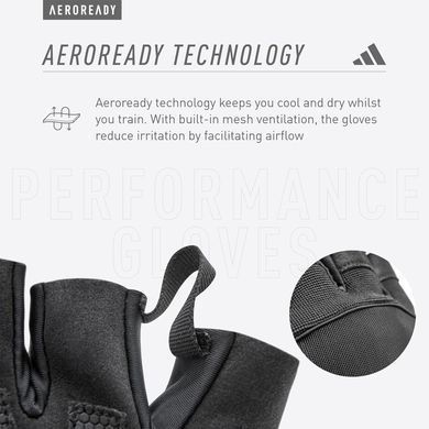 Рукавички для тренінгу Adidas Performance Gloves чорний Уні XL ADGB-13156