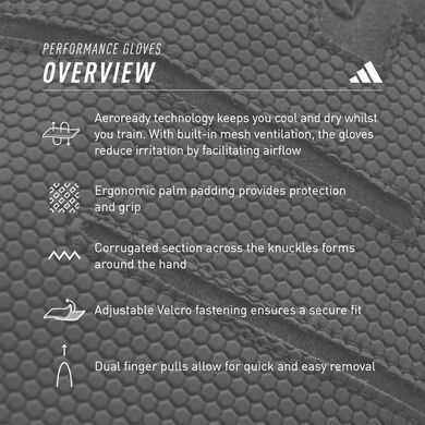 Рукавички для тренінгу Adidas Performance Gloves чорний Уні XL ADGB-13156