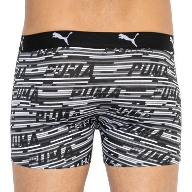 Труси-боксери Puma LOGO AOP BOXER 2P сірий, білий, чорний Чол S 501003001-200