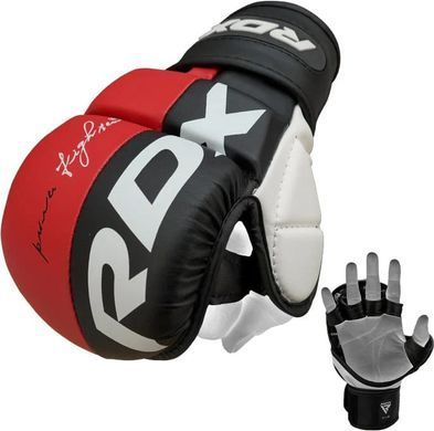 Тренировочные перчатки RDX GRAPPLING GLOVES REX T6 PLUS черный, красный, белый XL (GGR-T6R) GGR-T6R