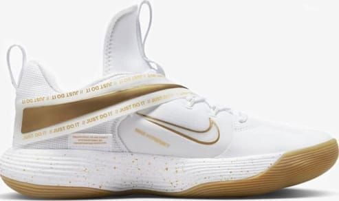 Обувь для волейбола Nike React Hyperset SE белая, золотистая 45.5 (11.5US) 29.5 см DJ4473-170