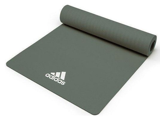 Коврик для йоги Adidas Yoga Mat темно-зеленый Уни 176 х 61 х 0,8 см ADYG-10100RG
