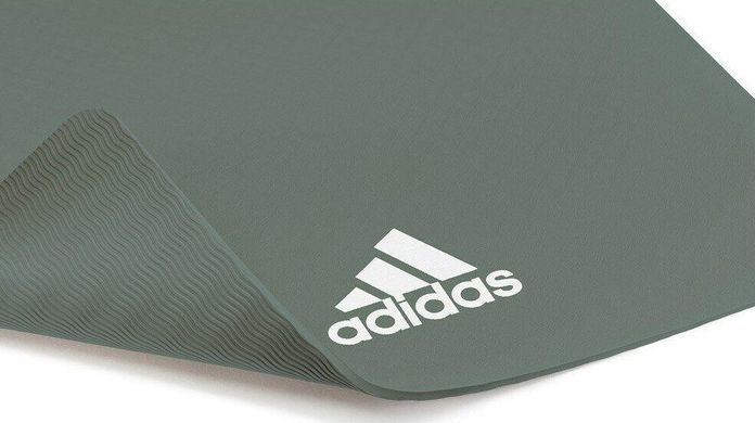 Коврик для йоги Adidas Yoga Mat темно-зеленый Уни 176 х 61 х 0,8 см ADYG-10100RG