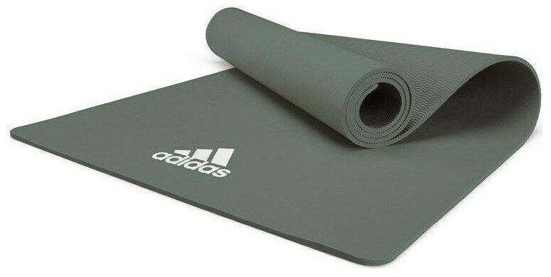 Коврик для йоги Adidas Yoga Mat темно-зеленый Уни 176 х 61 х 0,8 см ADYG-10100RG
