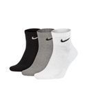Шкарпетки Nike U NK EVERYDAY CUSH ANKLE 3PR чорний, білий, сірий Уні 34-38 SX7667-964
