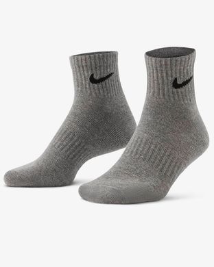 Шкарпетки Nike U NK EVERYDAY CUSH ANKLE 3PR чорний, білий, сірий Уні 34-38 00000014702