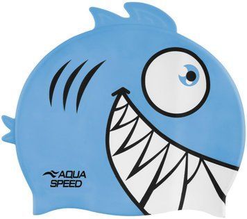 Шапка для плавання Aqua Speed ZOO Pirana 9697 піранья, бірюзовий Діт OSFM 246-02