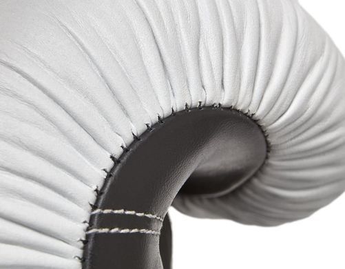 Боксерские перчатки Reebok Combat Leather Boxing Gloves черный, белый 10 унций RSCB-10010WH-10