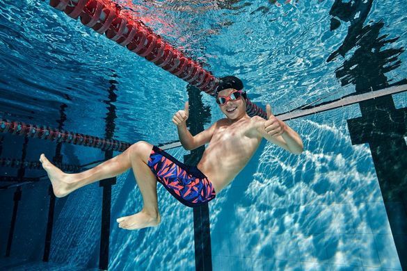 Окуляри для плавання Speedo BIOFUSE 2.0 MIRROR JU помаранчевий, блакитний OSFM 00000031629