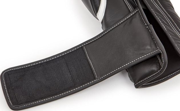 Боксерские перчатки Reebok Combat Leather Boxing Gloves черный, белый 10 унций RSCB-10010WH-10