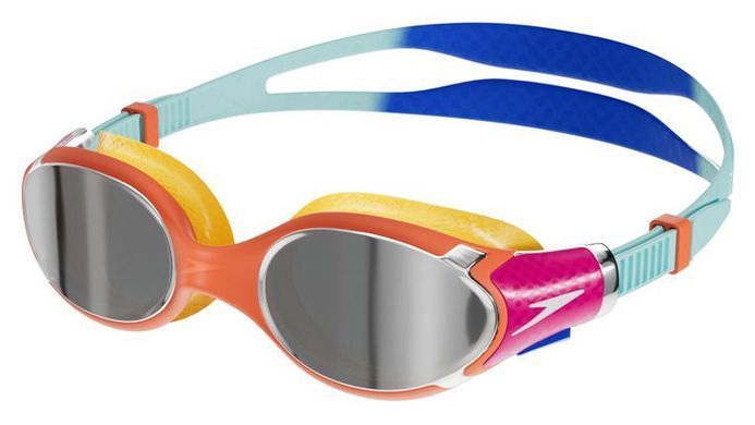 Окуляри для плавання Speedo BIOFUSE 2.0 MIRROR JU помаранчевий, блакитний OSFM 00000031629
