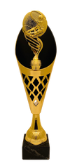 Статуетка Великий теніс Факел чорний, золото h 35см арт СБТ-02 00000016776