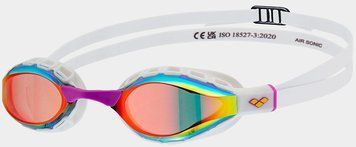 Очки для плавания Arena AIR SONIC MIRROR оранжевый, белый One Size 011004-140