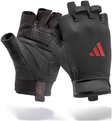 Рукавички для тренінгу Adidas Essential Training Gloves чорний, червоний Уні XS ADGB-15000RD