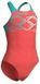 Купальник для девочек Arena PASTIME SWIMSUIT V BACK морковный, бирюзовый, белый Дет 128 см 008308-980 фото 3