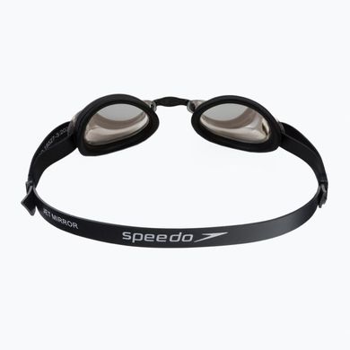 Окуляри для плавання Speedo JET MIRR GOG AU чорний, сріблястий Уні OSFM 00000015925