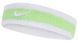 На голову Nike SWOOSH HEADBAND белый, салатовый Уни OSFM N.000.1544.117.OS фото 2