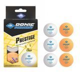 М'ячі Donic Prestige 2* 40+ 6шт white+orange 608523
