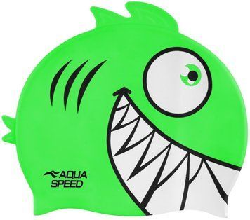 Шапка для плавання Aqua Speed ZOO Pirana 9699 піранья, салатовий Діт OSFM 246-11