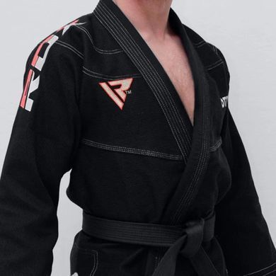 Костюм для бразильського джиу-джитсу RDX BRAZILIAN JIU-JITSU SUIT чорний A1 BJJ-S1B
