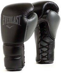 Боксерські рукавиці Everlast Powerlock 2 Pro Lace чорний Уні 14 унцій 00000027823