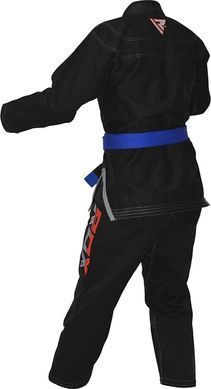 Костюм для бразильського джиу-джитсу RDX BRAZILIAN JIU-JITSU SUIT чорний A0 BJJ-S1B