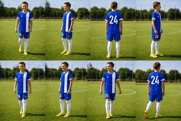 Дитяча футбольна форма X2 League (футболка+шорти), розмір S (синій/білий) DX2001BL/W