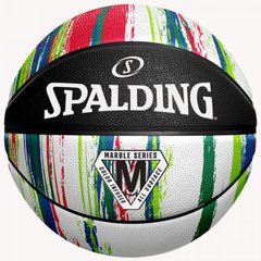 М'яч баскетбольний Spalding Marble Ball чорний, білий, червоний Уні 7 00000023021