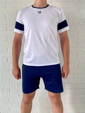 Футбольная форма X2 League II (футболка+шорты), размер S (белый/темно-синий) X2002W/DB-S X2002W/DB