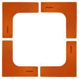 Набор плоских угловых фишек-маркеров Meta Flat Corner Marker Set of 4 оранжевый Уни 25х25 см 4004000101