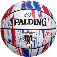 М'яч баскетбольний Spalding Marble Ball червоний, білий, синій Уні 7 00000023022