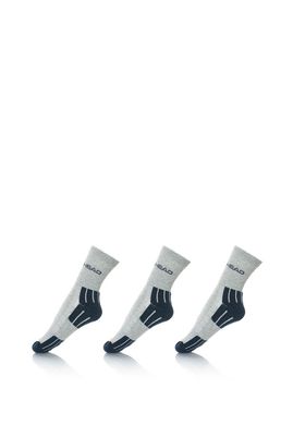 Шкарпетки Head PERFORMANCE SHORT CREW 3PPK UNISEX сірий, синій Уні 35-38 00000006596